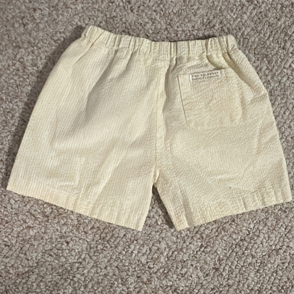 Yellow Seersucker boys Shorts